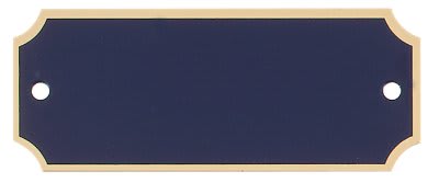 2 1/2" x 1" x .020" Laserable Black Brass Perpetual Plate with Gold Border