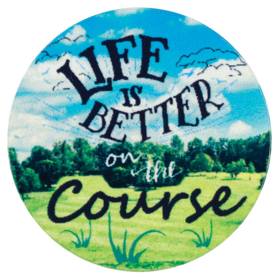 1" x .020" Sublimatable Gloss White DynaSub Aluminum Die Cut Disc