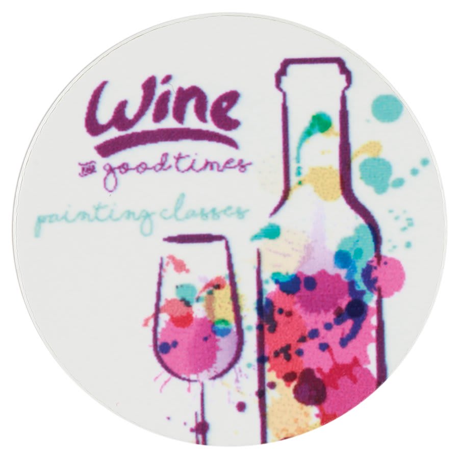 1" x .020" Gloss White Sublimatable Steel Disc