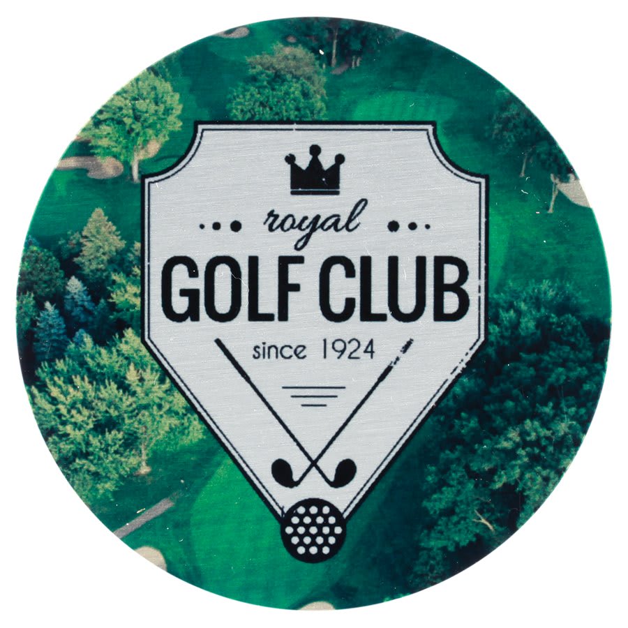 2" Sublimatable Satin Silver DynaSub Aluminum Die Cut Disc