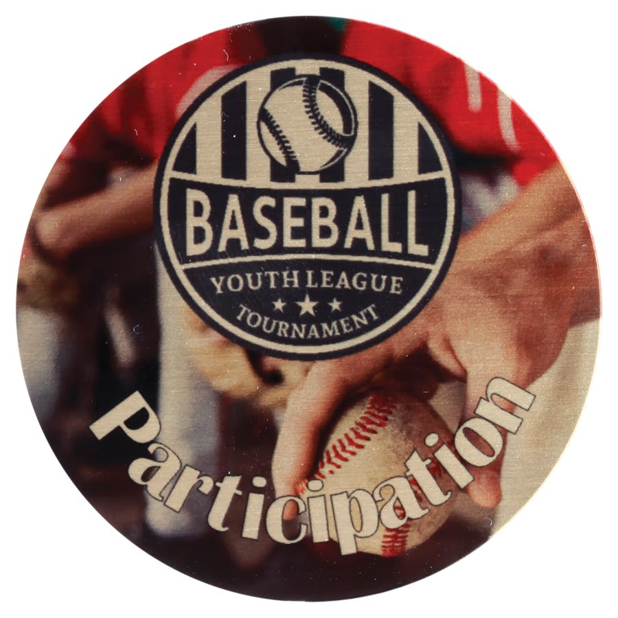 2" Sublimatable Bronze DynaSub Aluminum Die Cut Disc