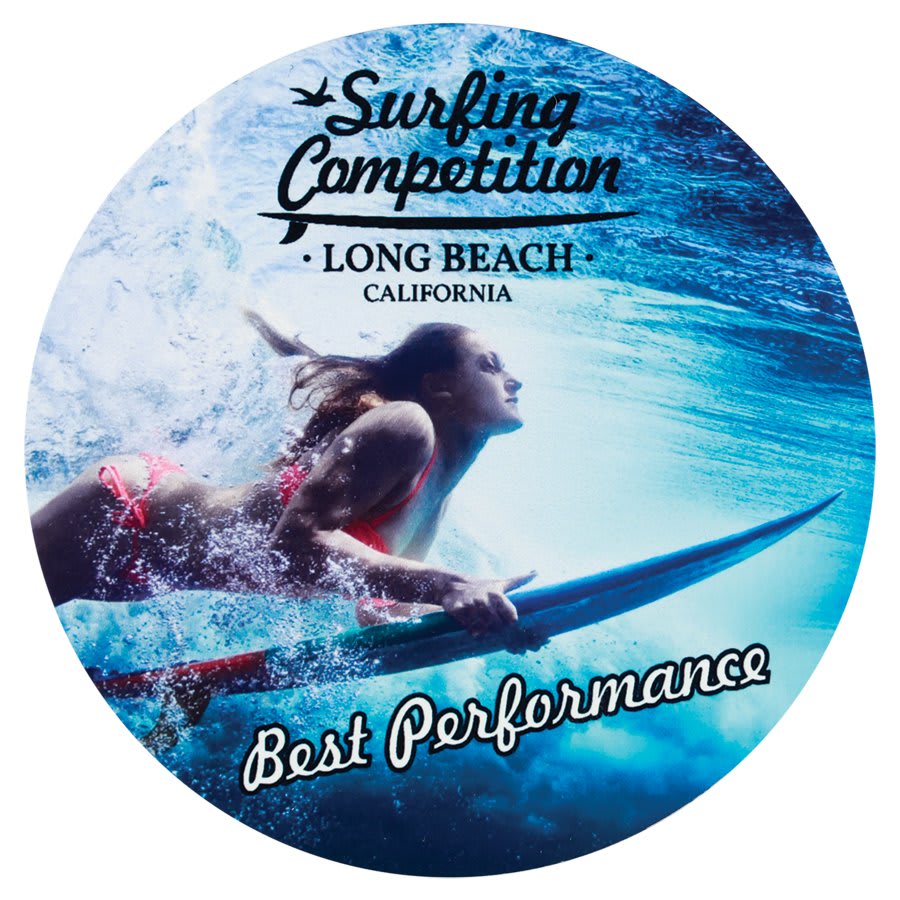 3" x .020" Sublimatable Gloss White DynaSub Aluminum Die Cut Disc