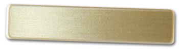 2 1/2" x 5/8" Satin Leaded Brass Name Badge Blank with Fused Posts