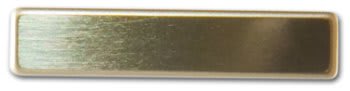 2 1/2" x 5/8" Bright Leaded Brass Name Badge Blank with Fused Posts