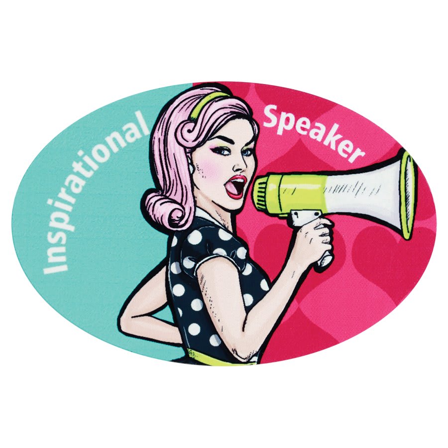 2" x 3" Sublimatable Gloss White DynaSub Aluminum Oval