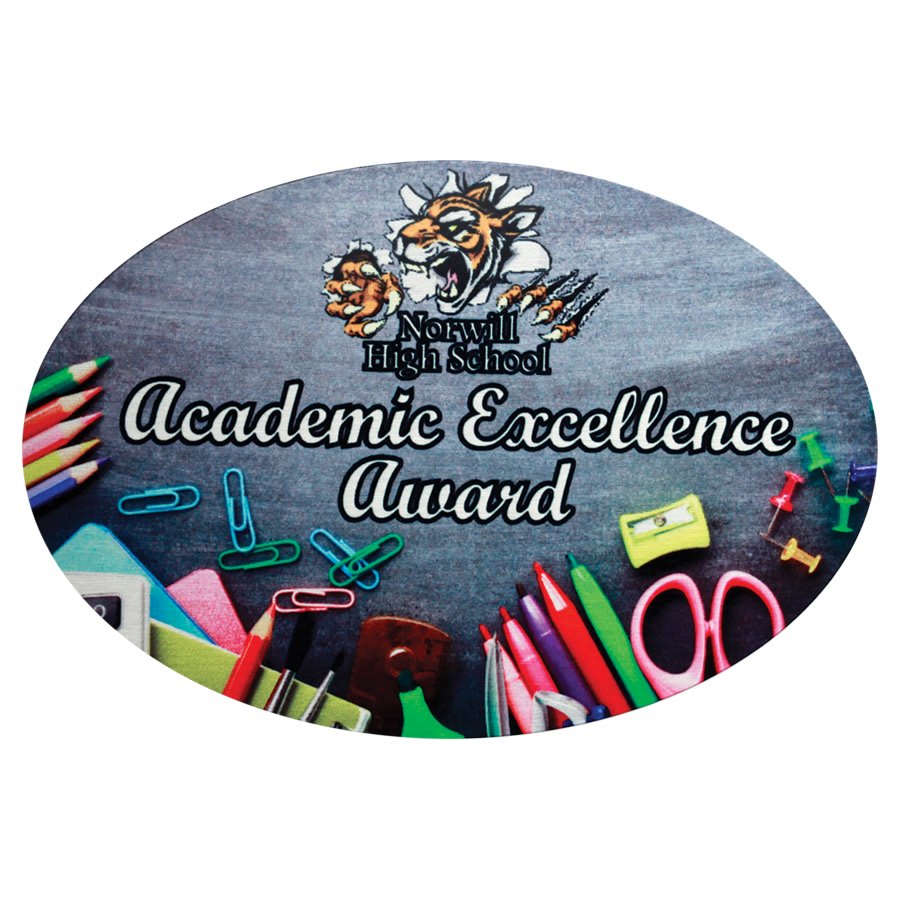 2" x 3" Satin Silver DynaSub Aluminum Oval