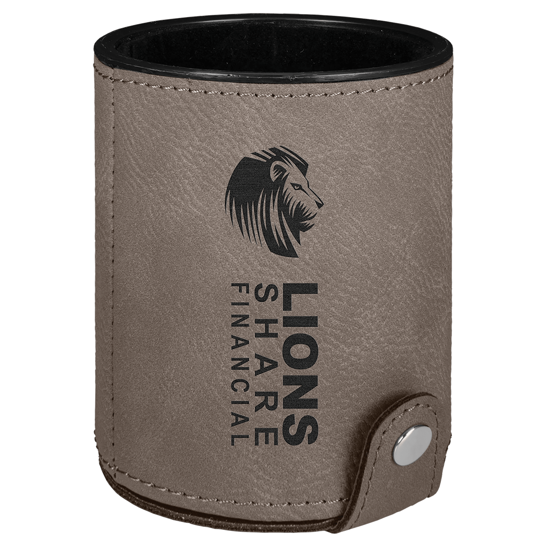 Gray Laserable Leatherette Dice Cup with 5 Dice