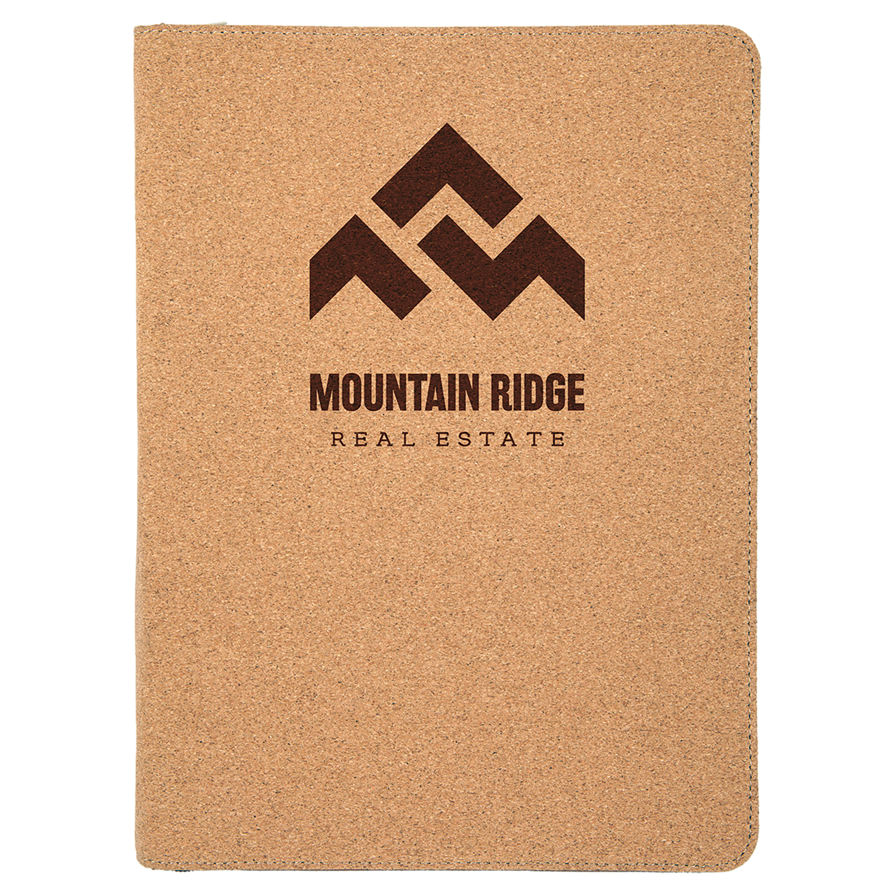 9 1/2" x 12" Cork with Zipper Portfolio with Notepad