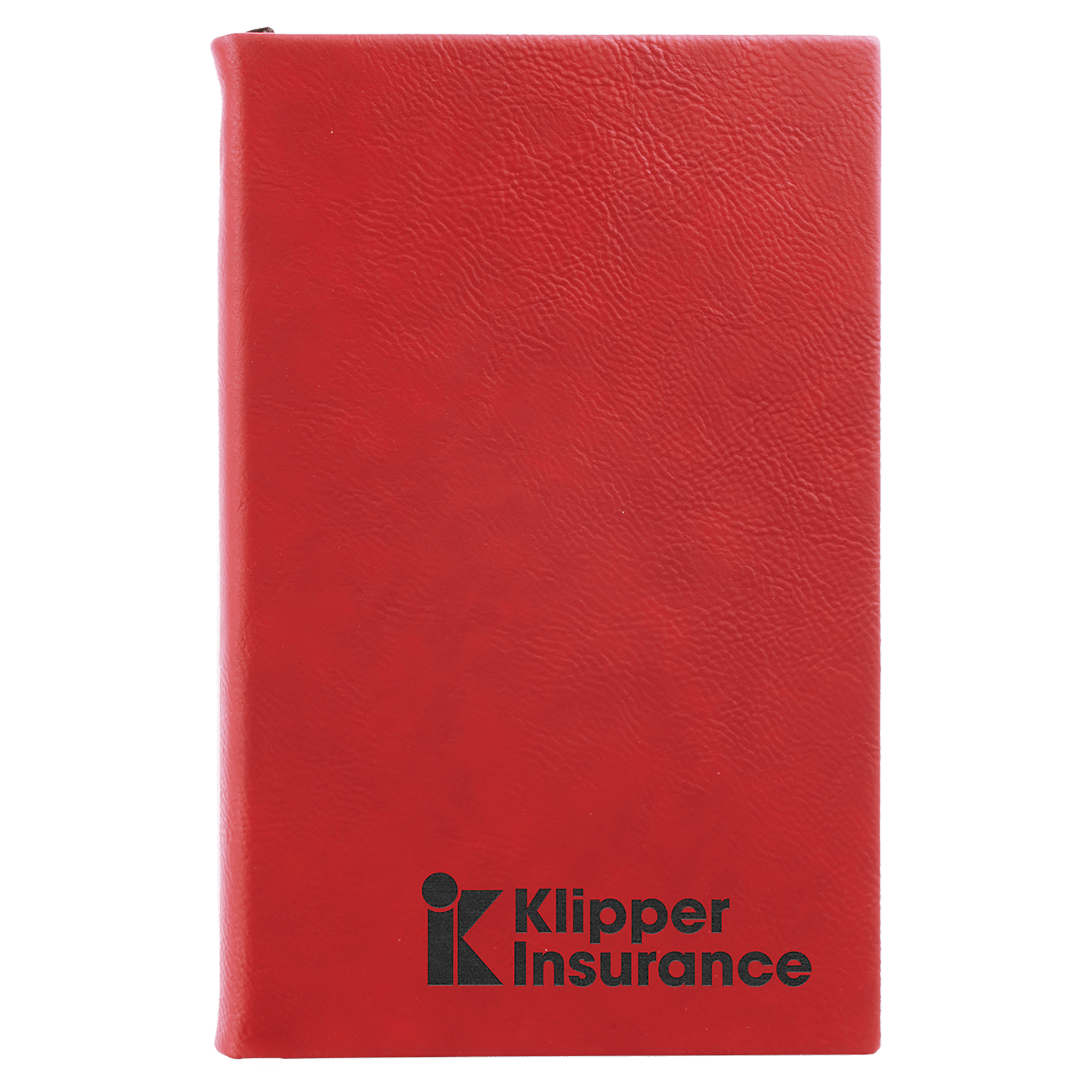 5 1/4" x 8 1/4" Red Laserable Leatherette Journal with Lined Notepad