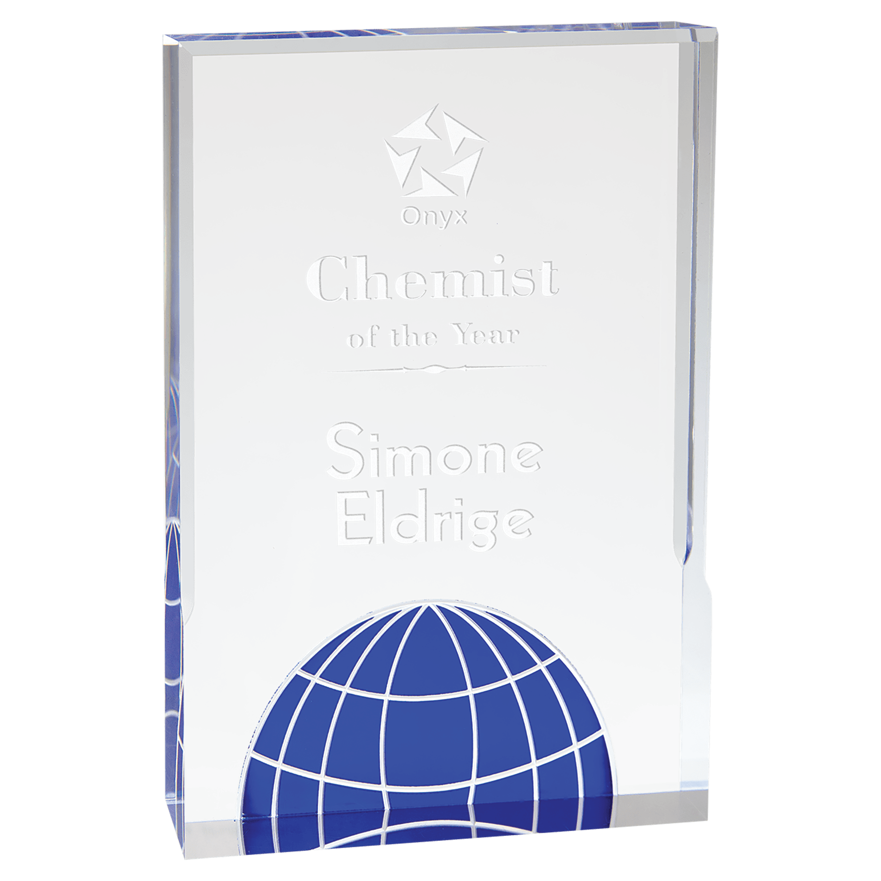 6" x 8" Blue Globe Acrylic