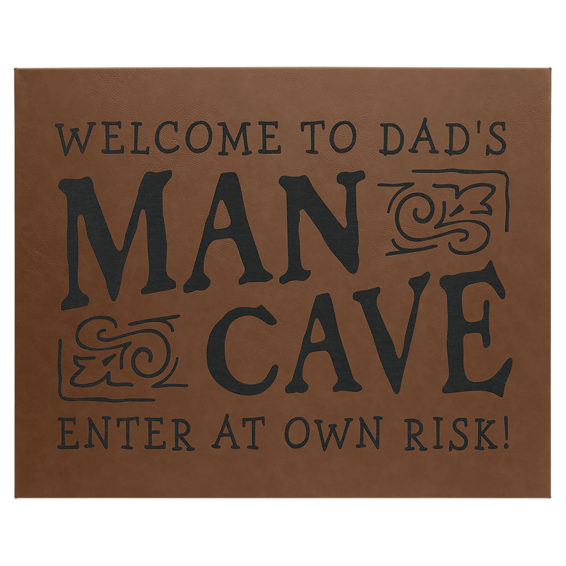 16" x 20" Dark Brown Laserable Leatherette Wall Decor with Sawtooth Hanger