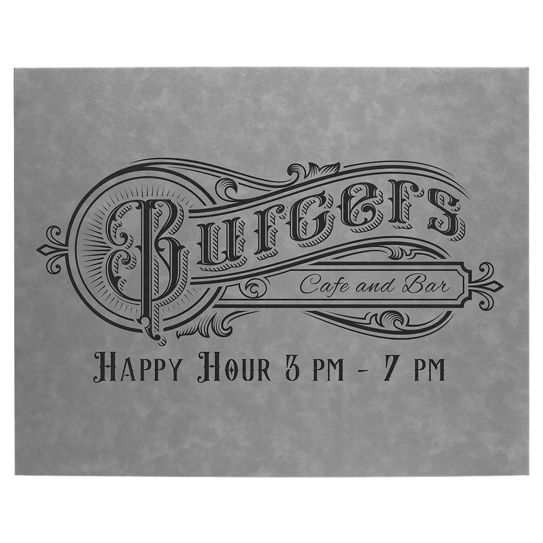 16" x 20" Gray Laserable Leatherette Wall Decor with Sawtooth Hanger