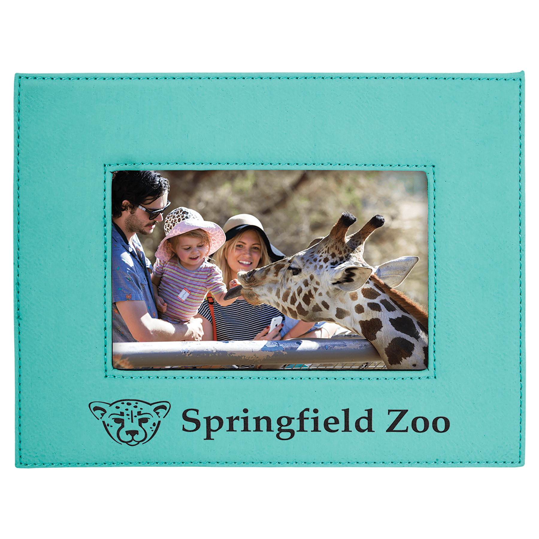 4" x 6" Teal Laserable Leatherette Photo Frame