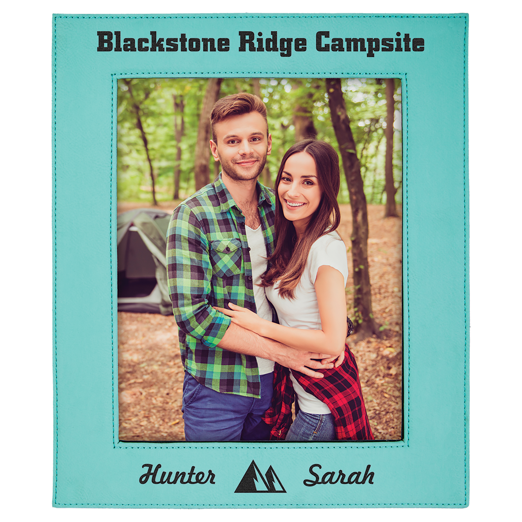 8" x 10" Teal Laserable Leatherette Photo Frame