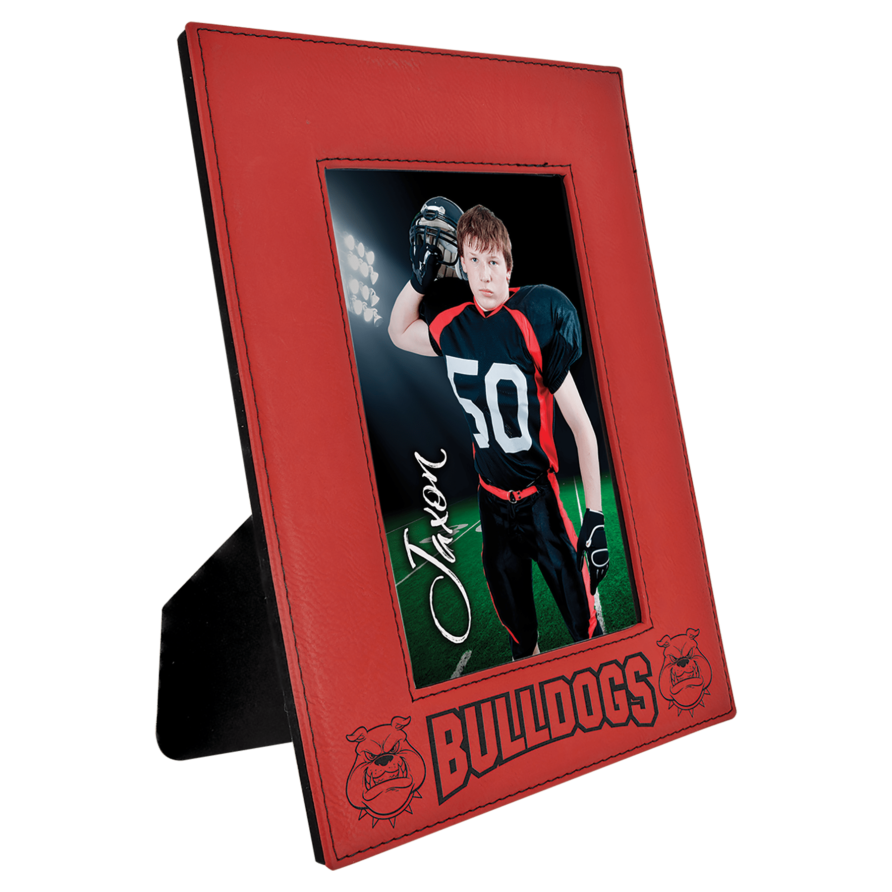 5" x 7" Red Laserable Leatherette Photo Frame