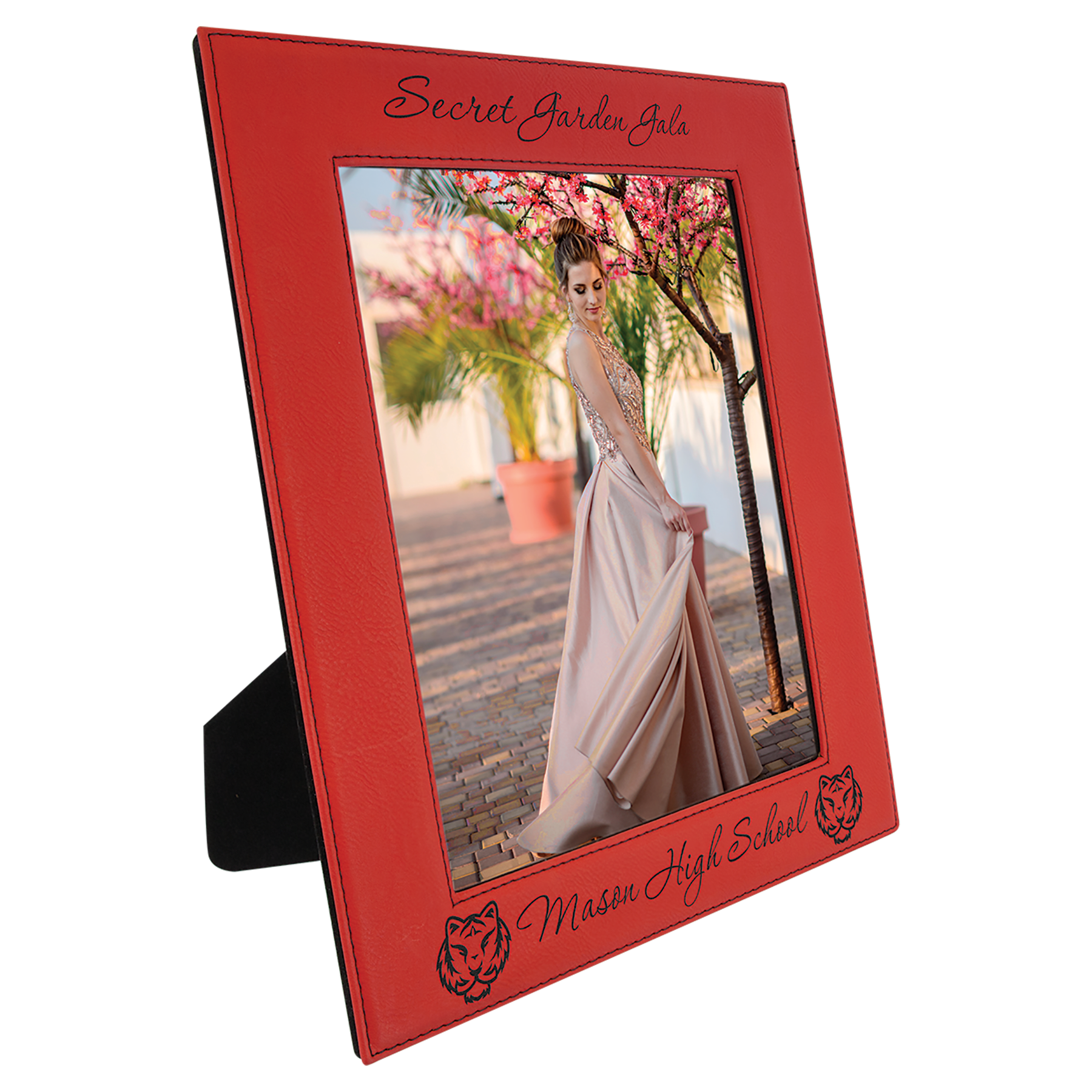 8" x 10" Red Laserable Leatherette Photo Frame