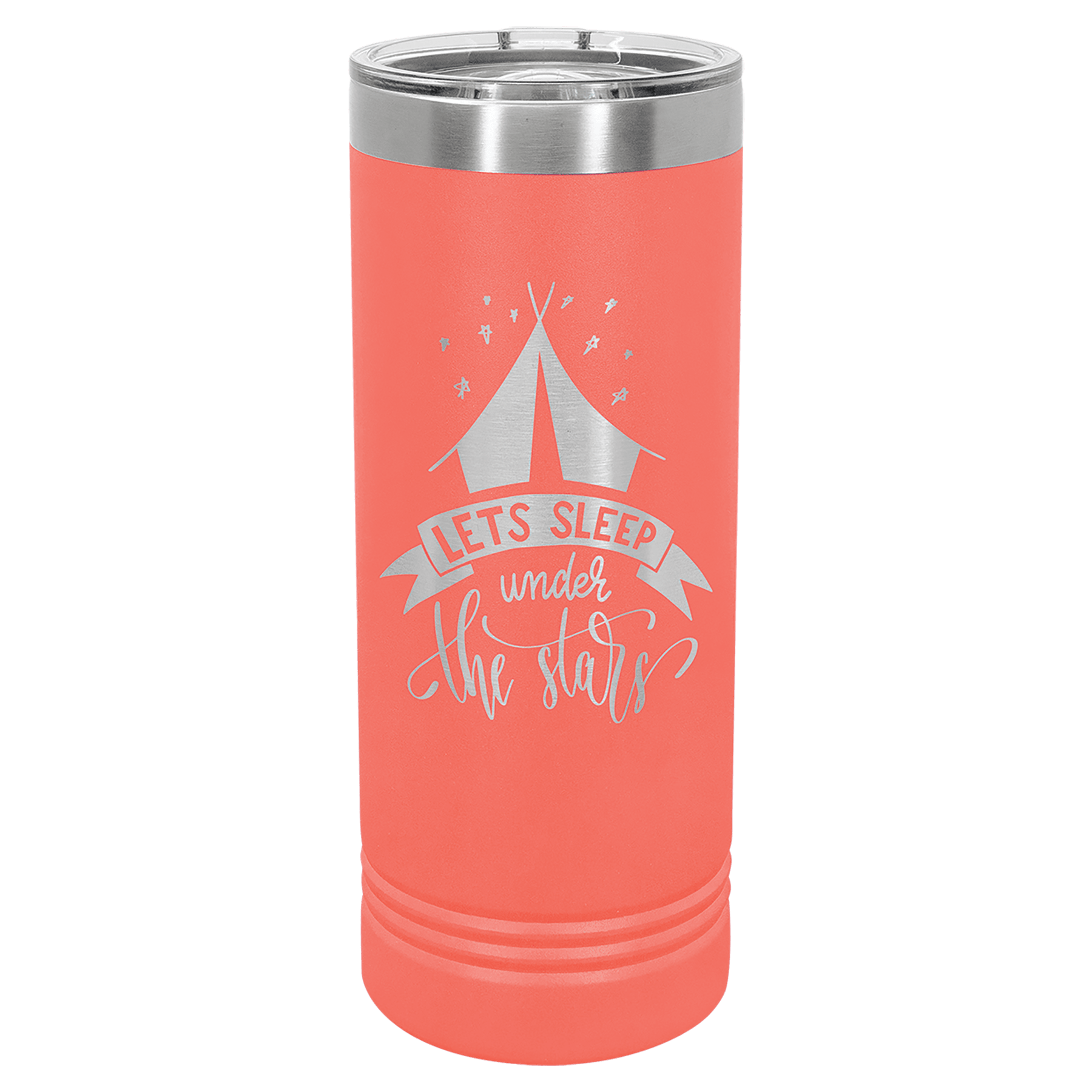 Polar Camel 22 oz. Coral Skinny Tumbler with Slider Lid