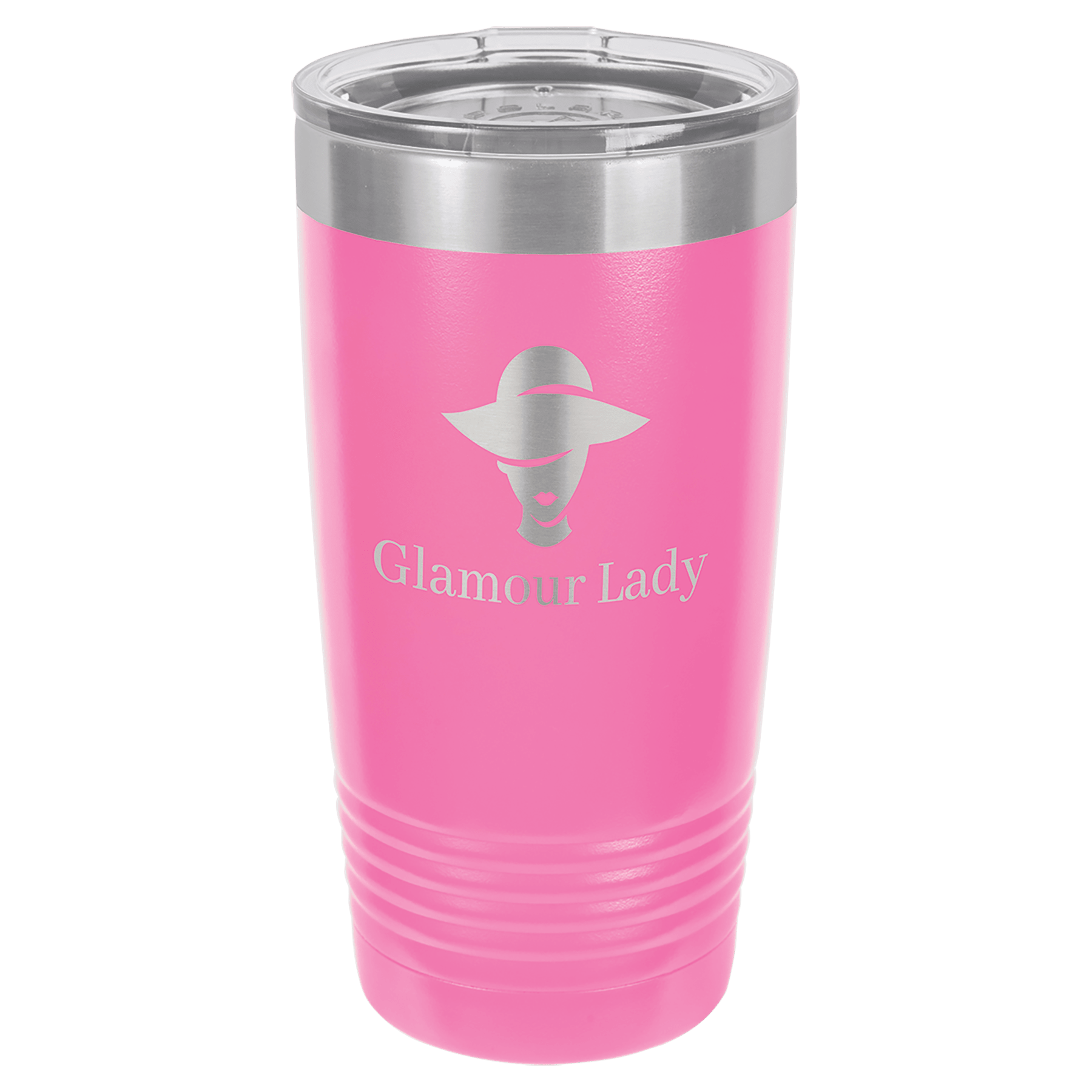 Polar Camel 20 oz. Pink Ringneck Tumbler with Standard Lid