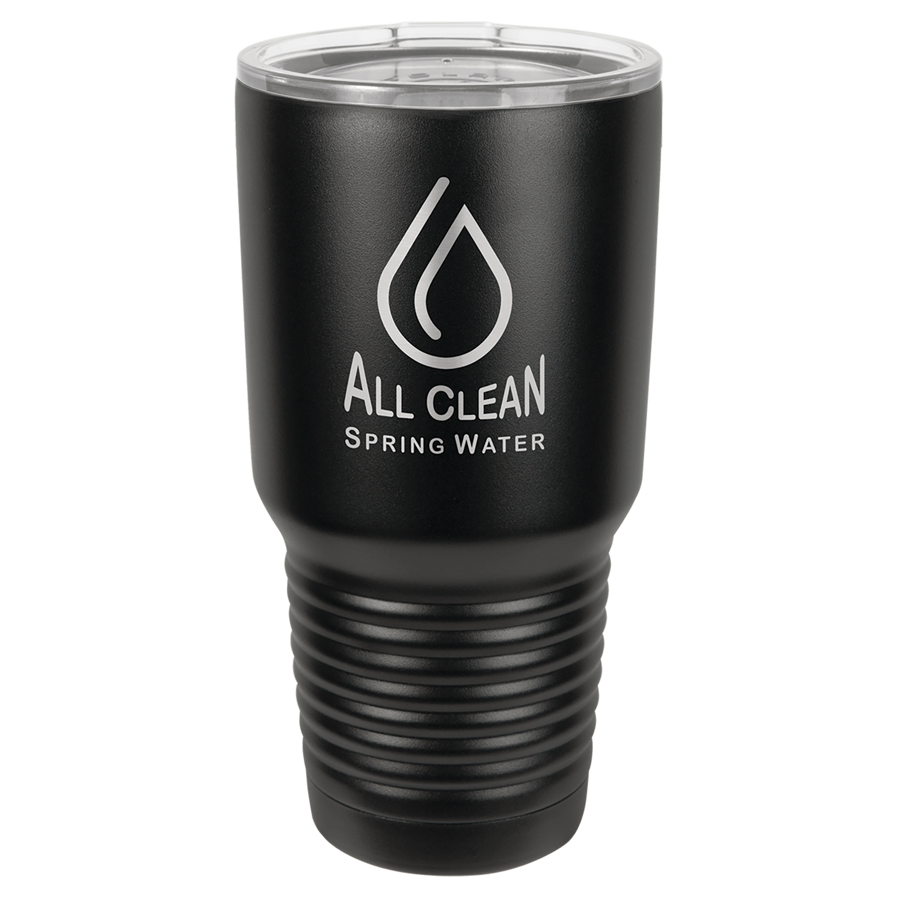 Polar Camel 30 oz. Black without Silver Ring Ringneck Tumbler with Standard Lid