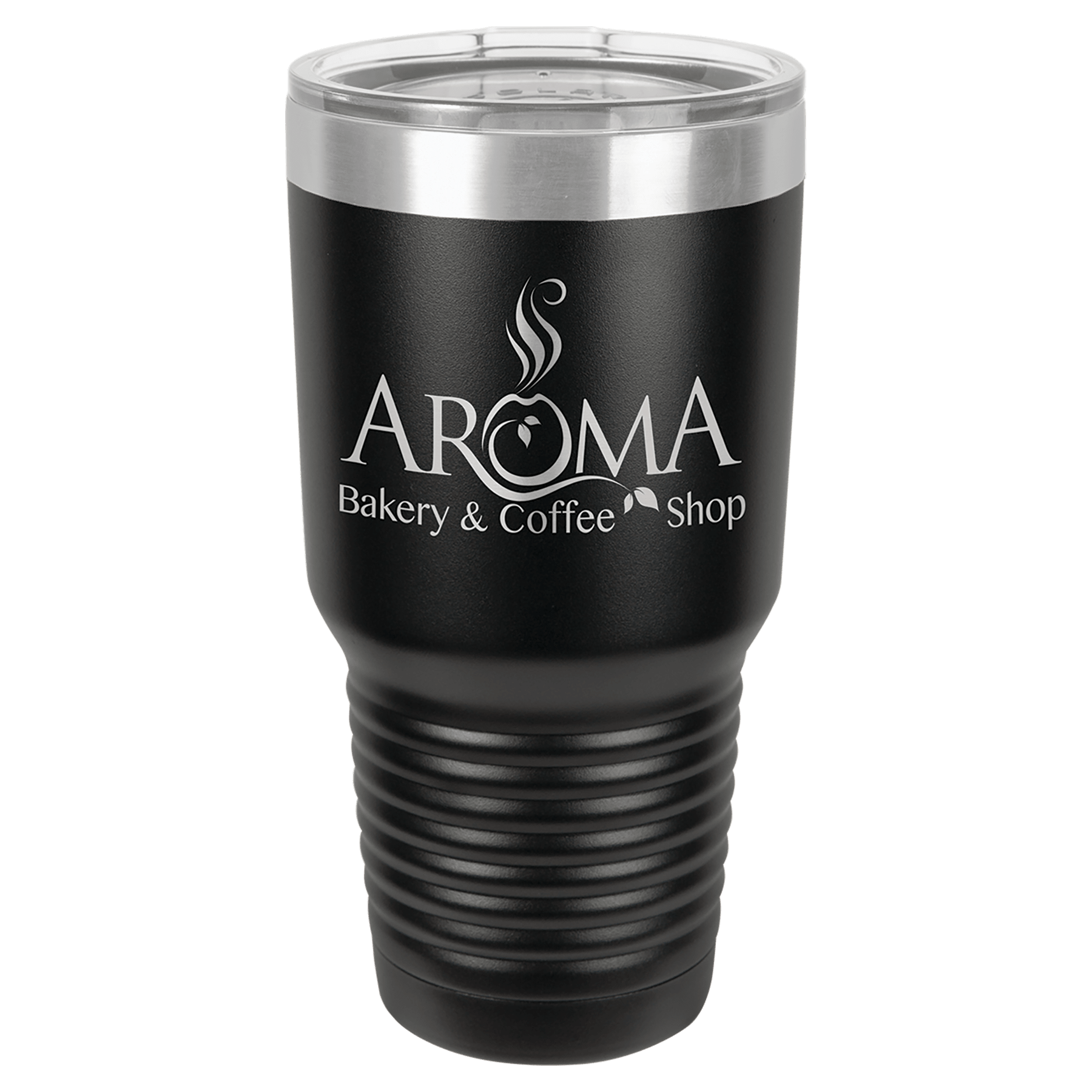 Polar Camel 30 oz. Black Ringneck Tumbler with Standard Lid