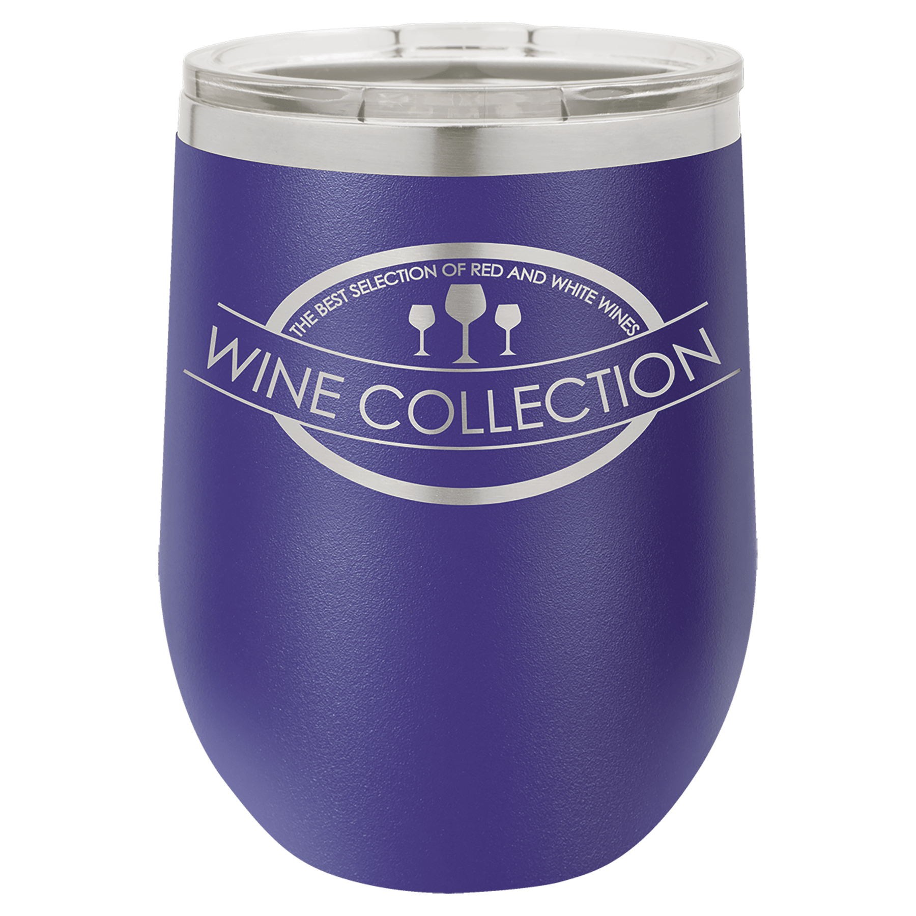 Polar Camel 12 oz. Purple Stemless Wine Tumbler with Standard Lid