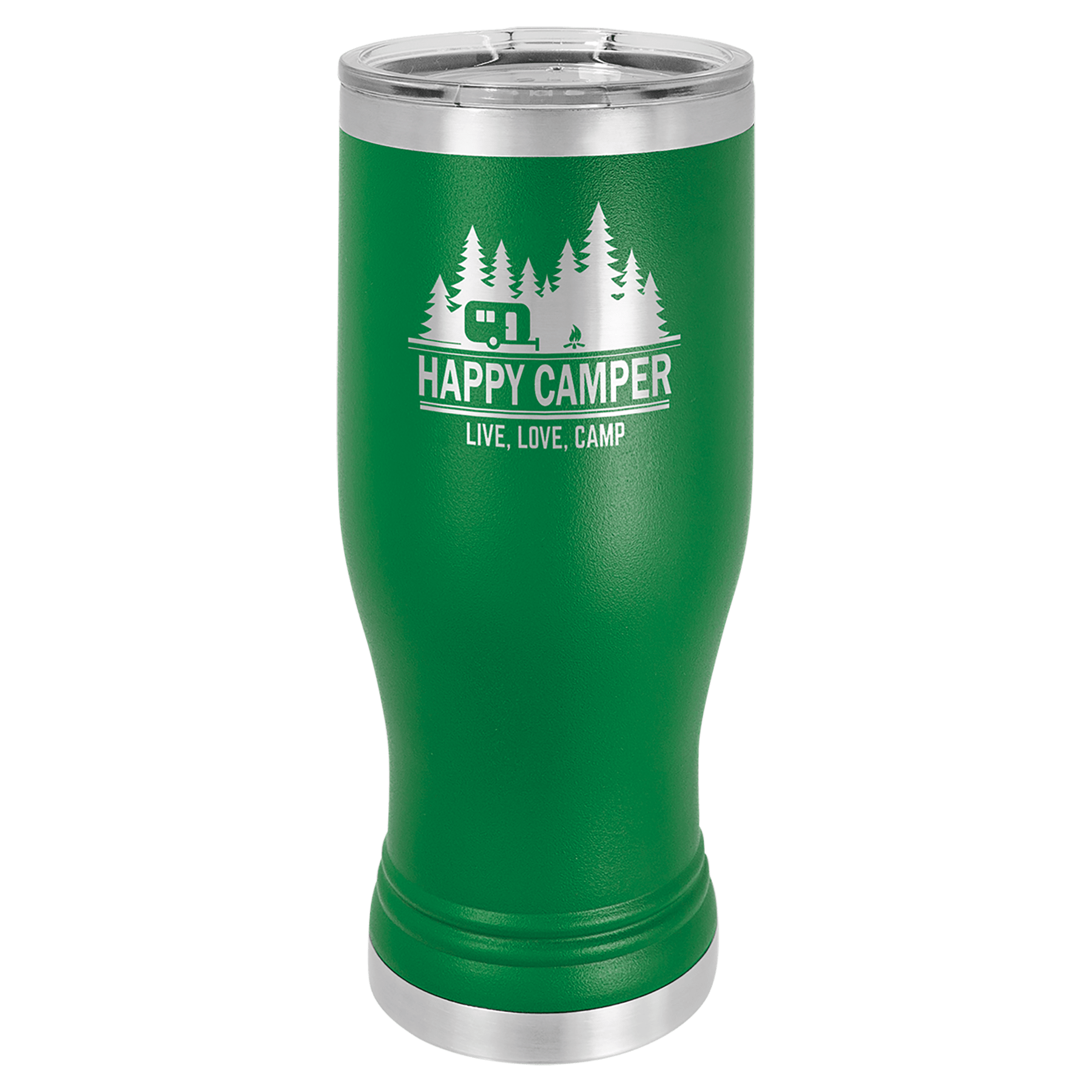 Polar Camel 20 oz. Green Pilsner Tumbler with Standard Lid