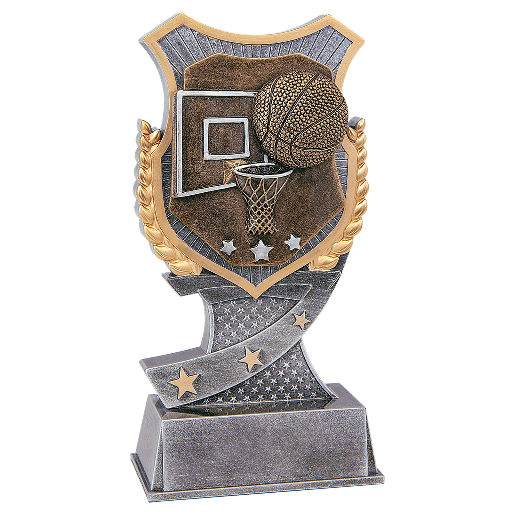 6" Basketball Shield Award