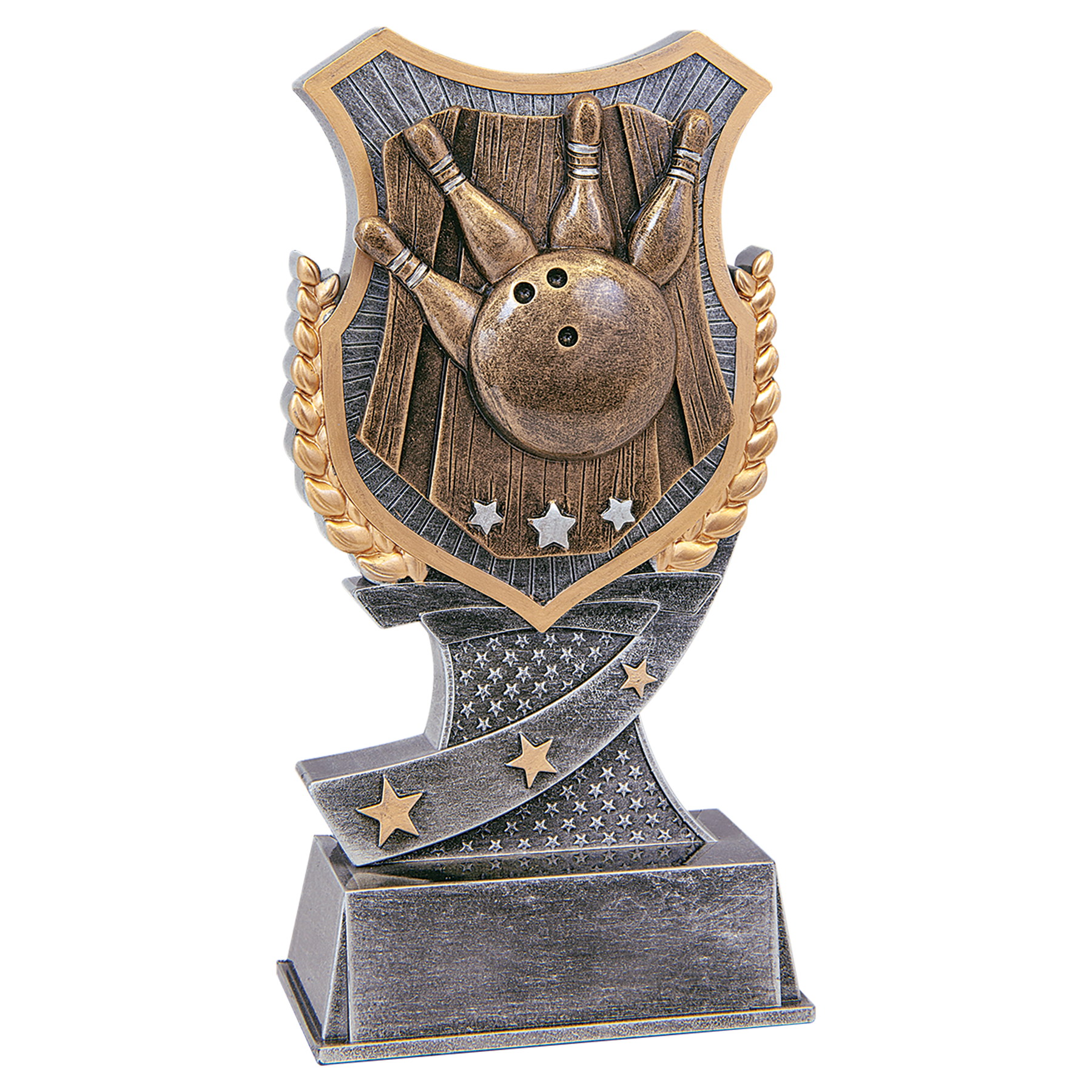 6" Bowling Shield Award