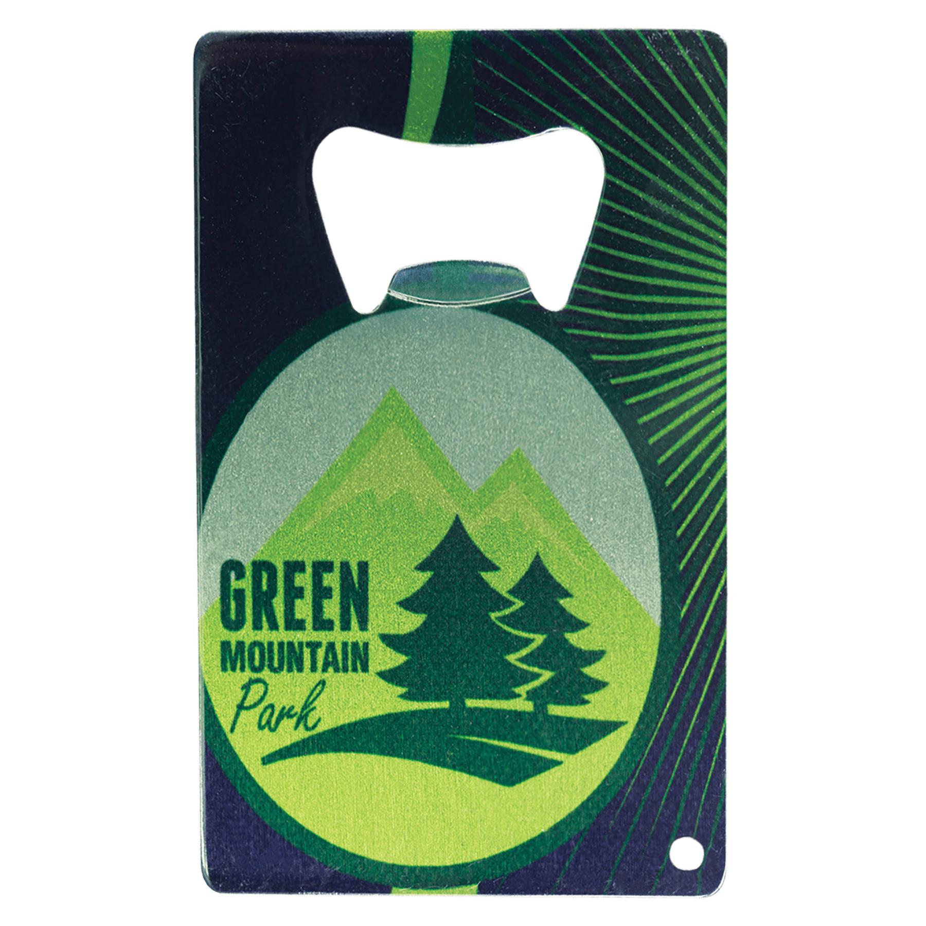 2 1/8" (L) x 3 3/8" (H) Stainless Steel Bottle Opener with Punch Hole