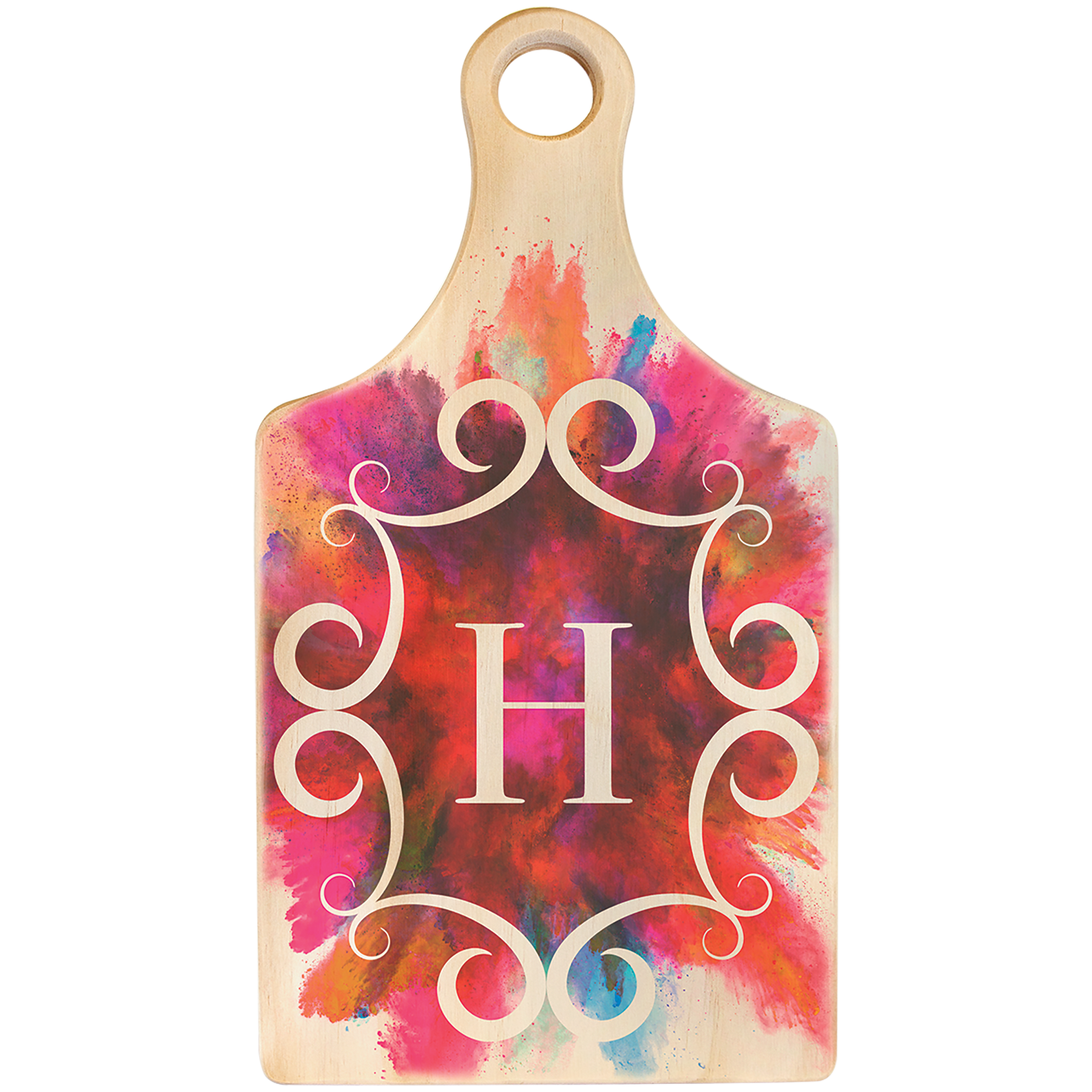 13 1/2" x 7" Sublimatable Paddle Shaped  Wood Cutting Board