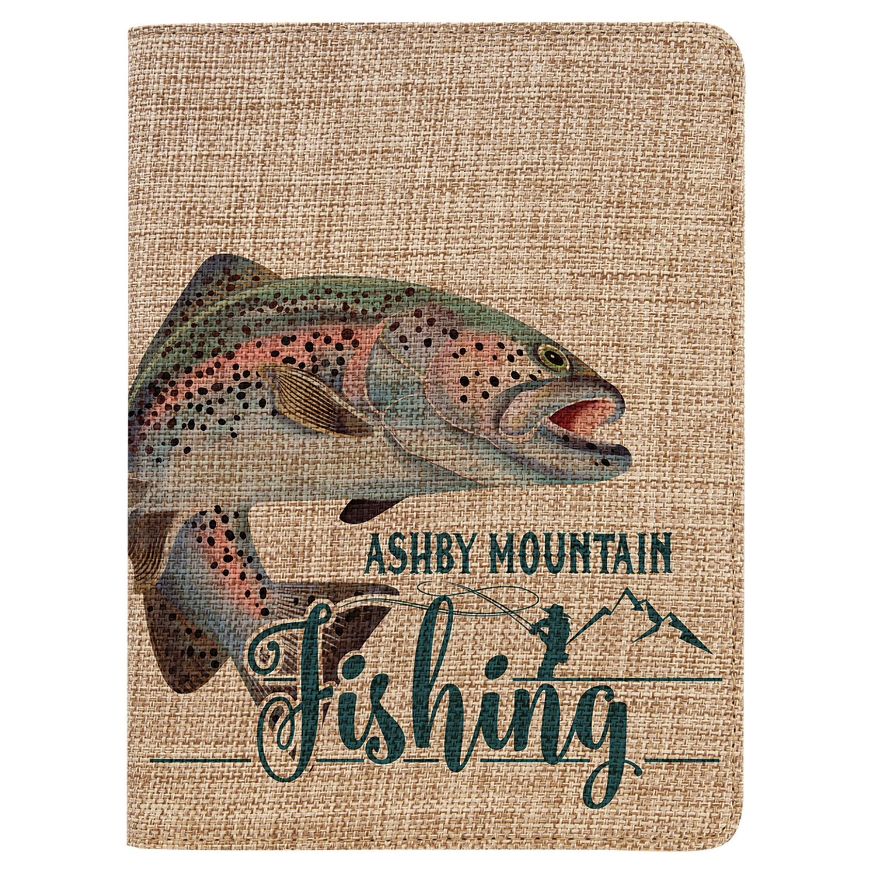 7" x 9" Sublimatable Burlap Small Portfolio with Notepad