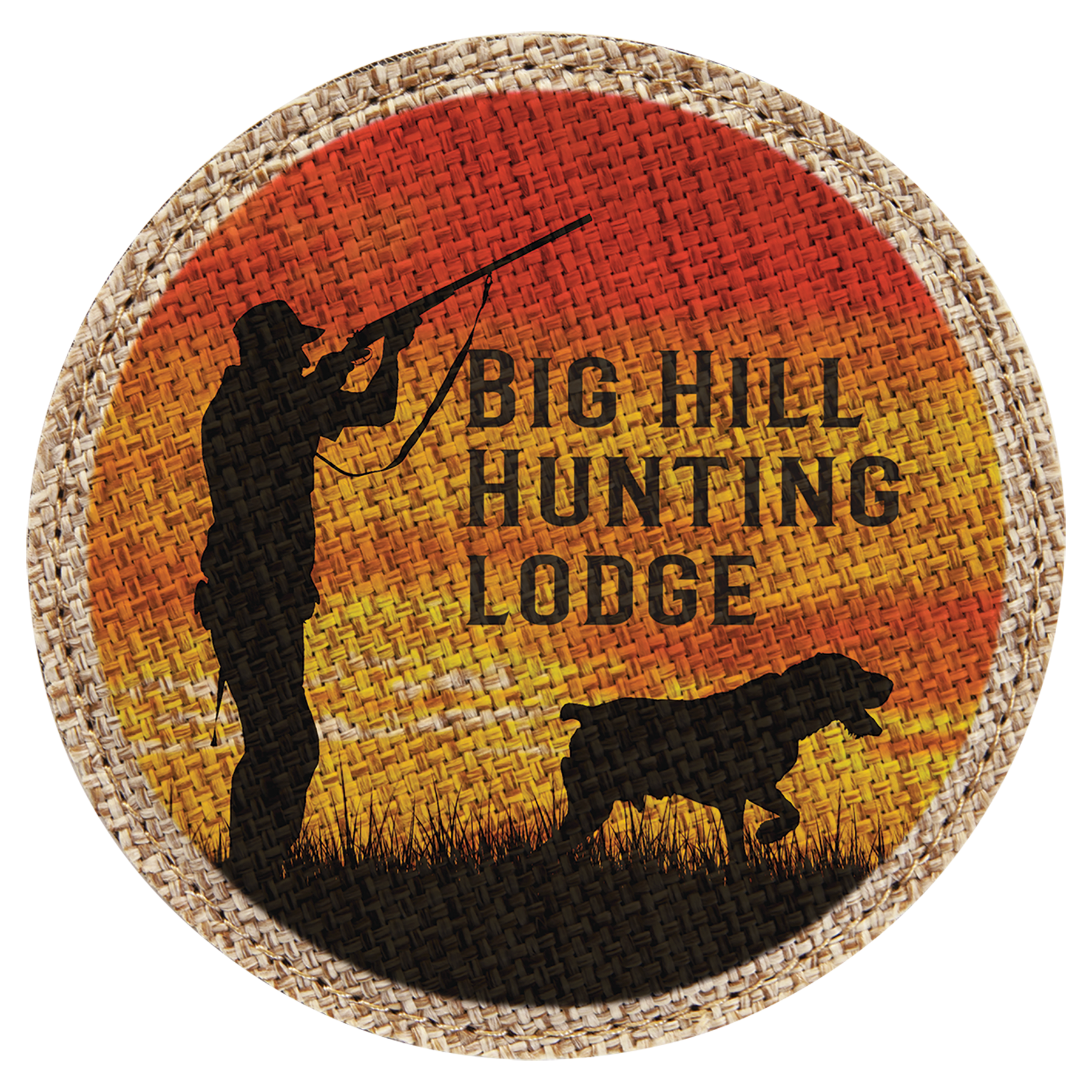 4" Round Sublimatable Burlap Coaster