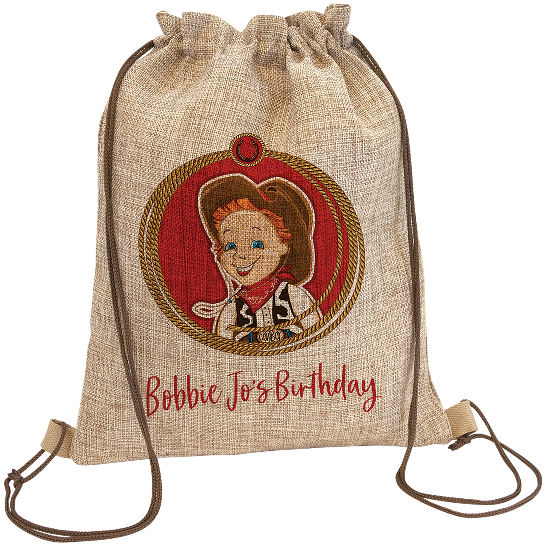 12" x  15" Burlap Sublimatable Back Sack
