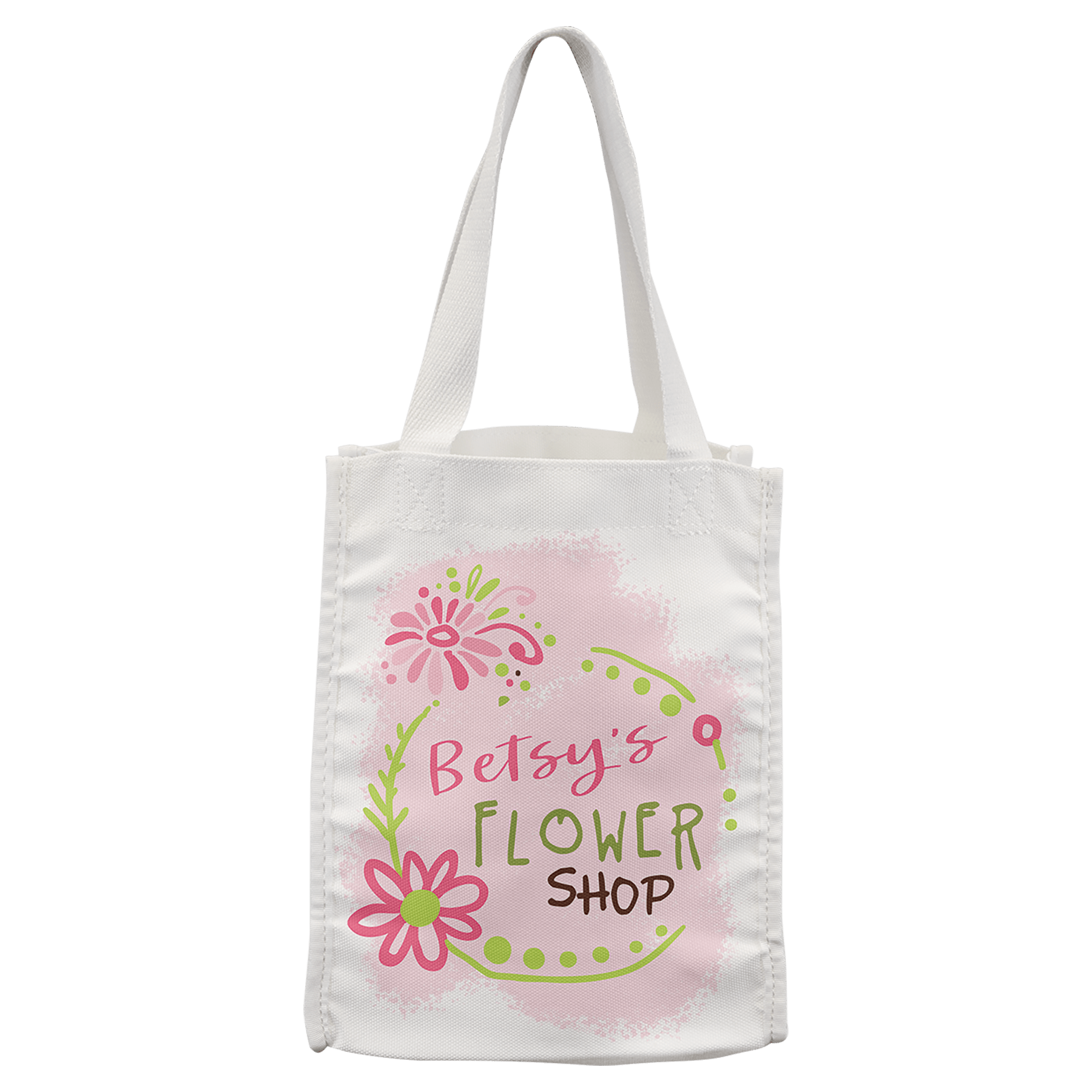 8" x 10" White Canvas Gift Bag with 3" Gusset