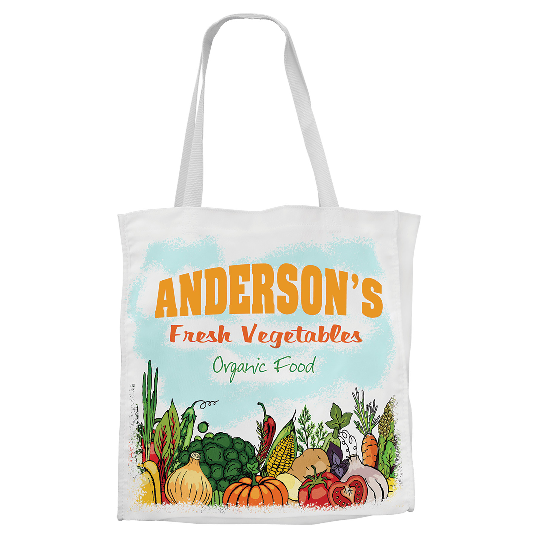 15 1/2" x 15 1/2" White Canvas Bag with 5" Gusset