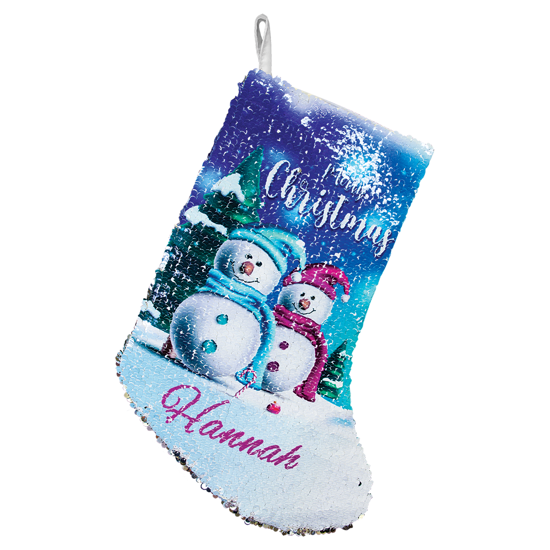 10" x 14" Reversible Sequin Christmas Stocking