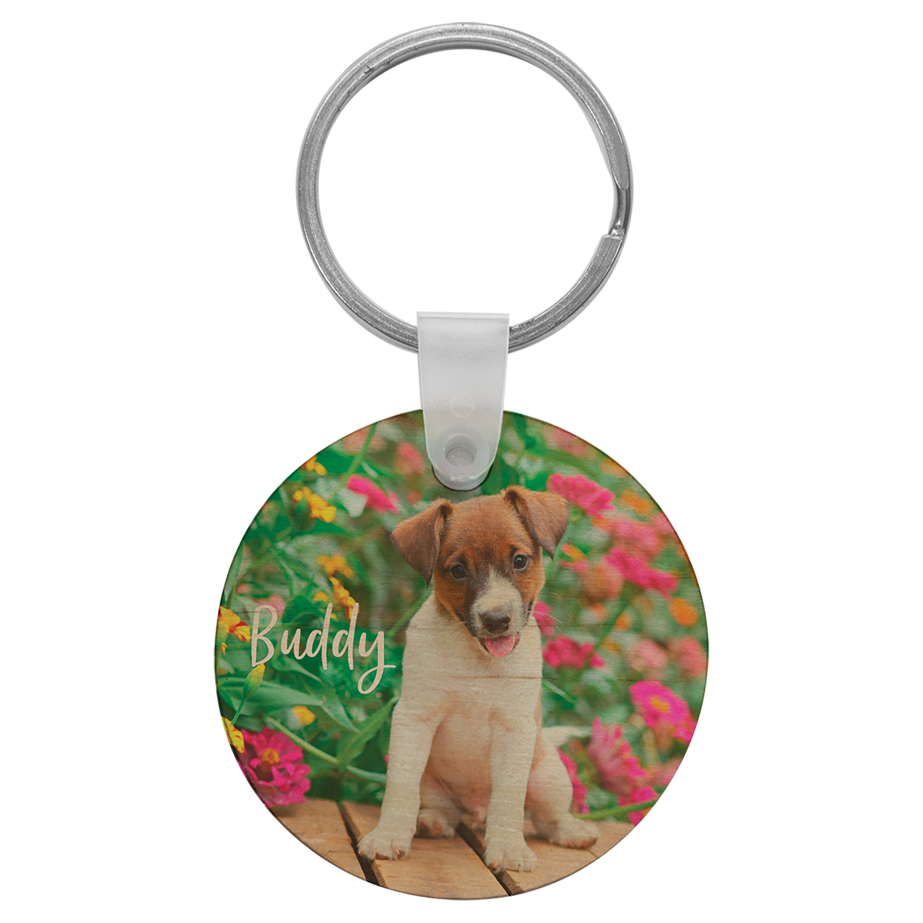 1 3/4" Diameter Sublimatable Wood Keychain