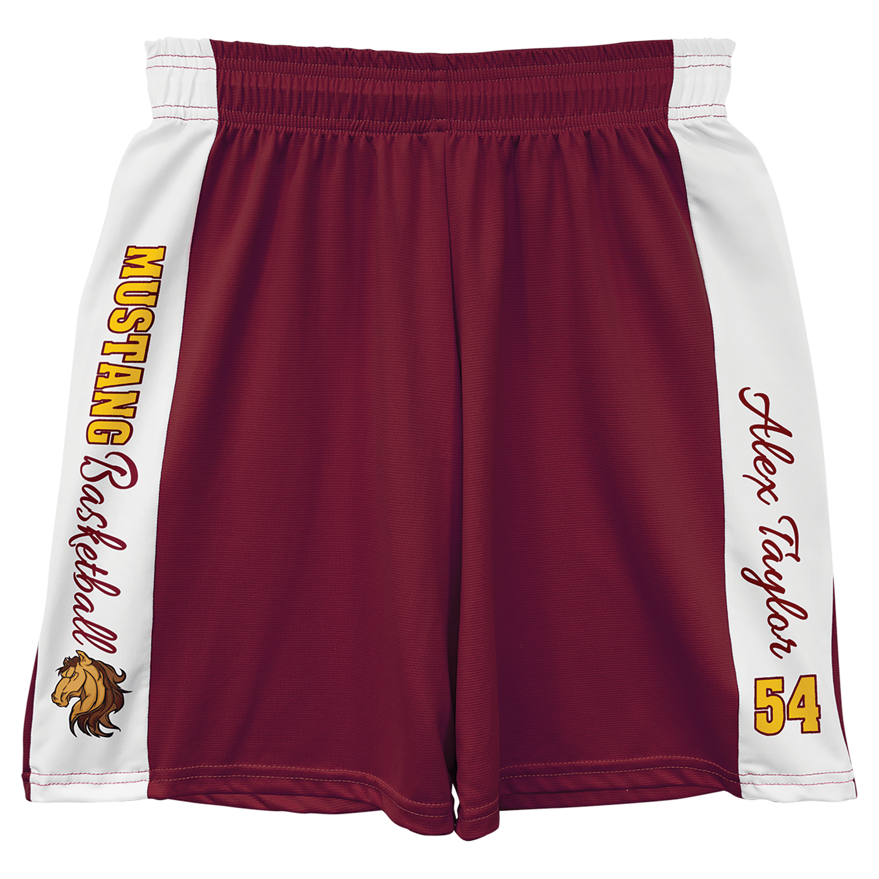 Maroon Adult Subli-Tru Shorts Small