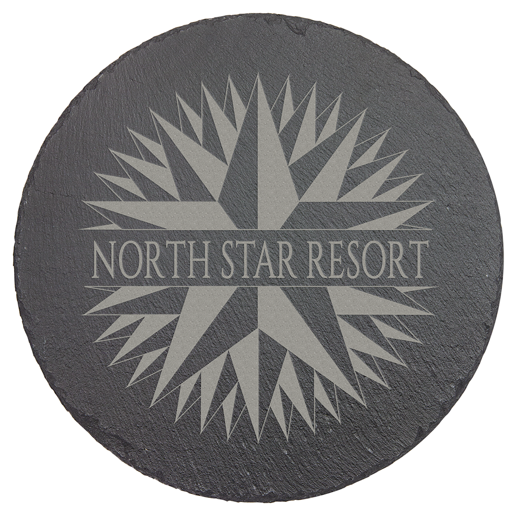 9 3/4" Round Slate Decor with Foam Pads