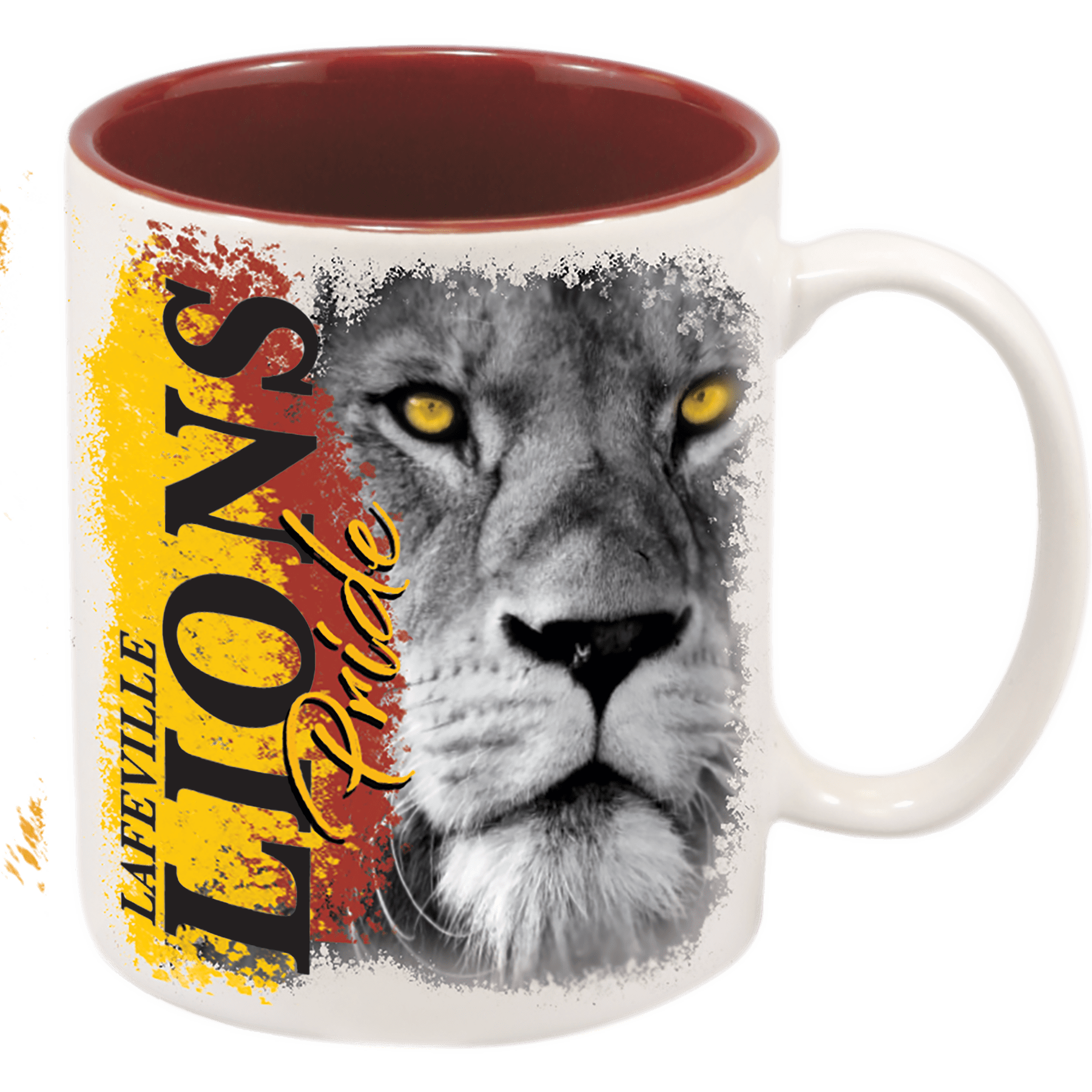 11 oz. White/Maroon Sublimatable Ceramic Mug