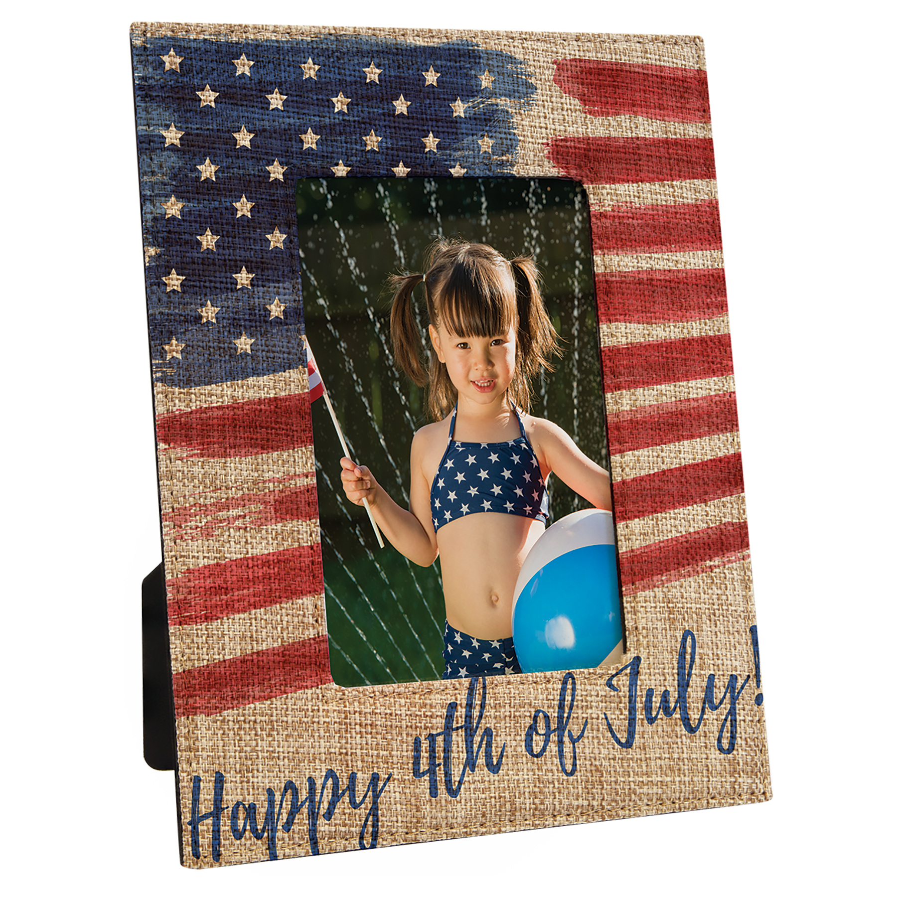 4" x 6" Sublimatable Burlap Photo Frame