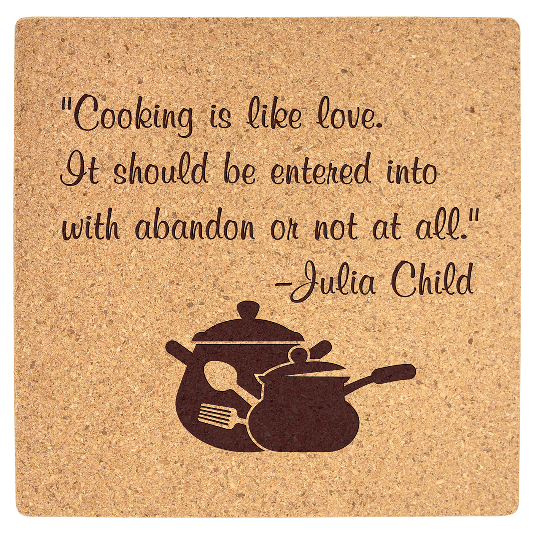 7 3/4" x 7 3/4" Square Cork Trivet