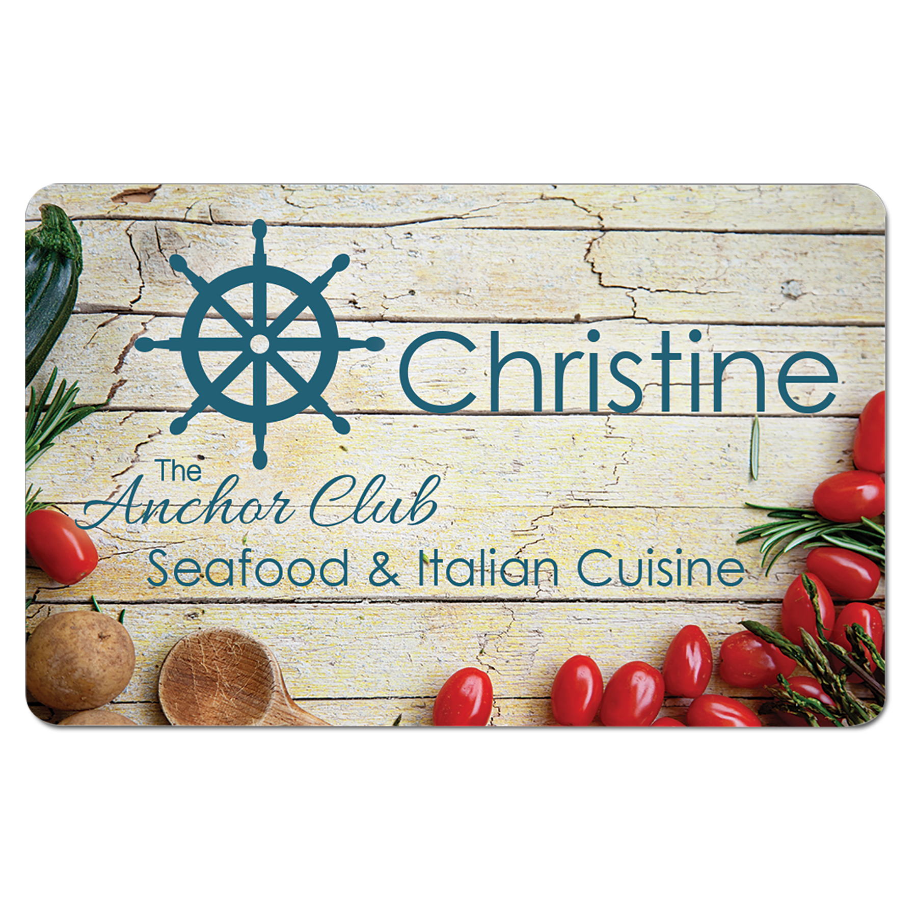 3.375" x 2.125" Gloss White Unisub Aluminum Name Badge with Radius Corners