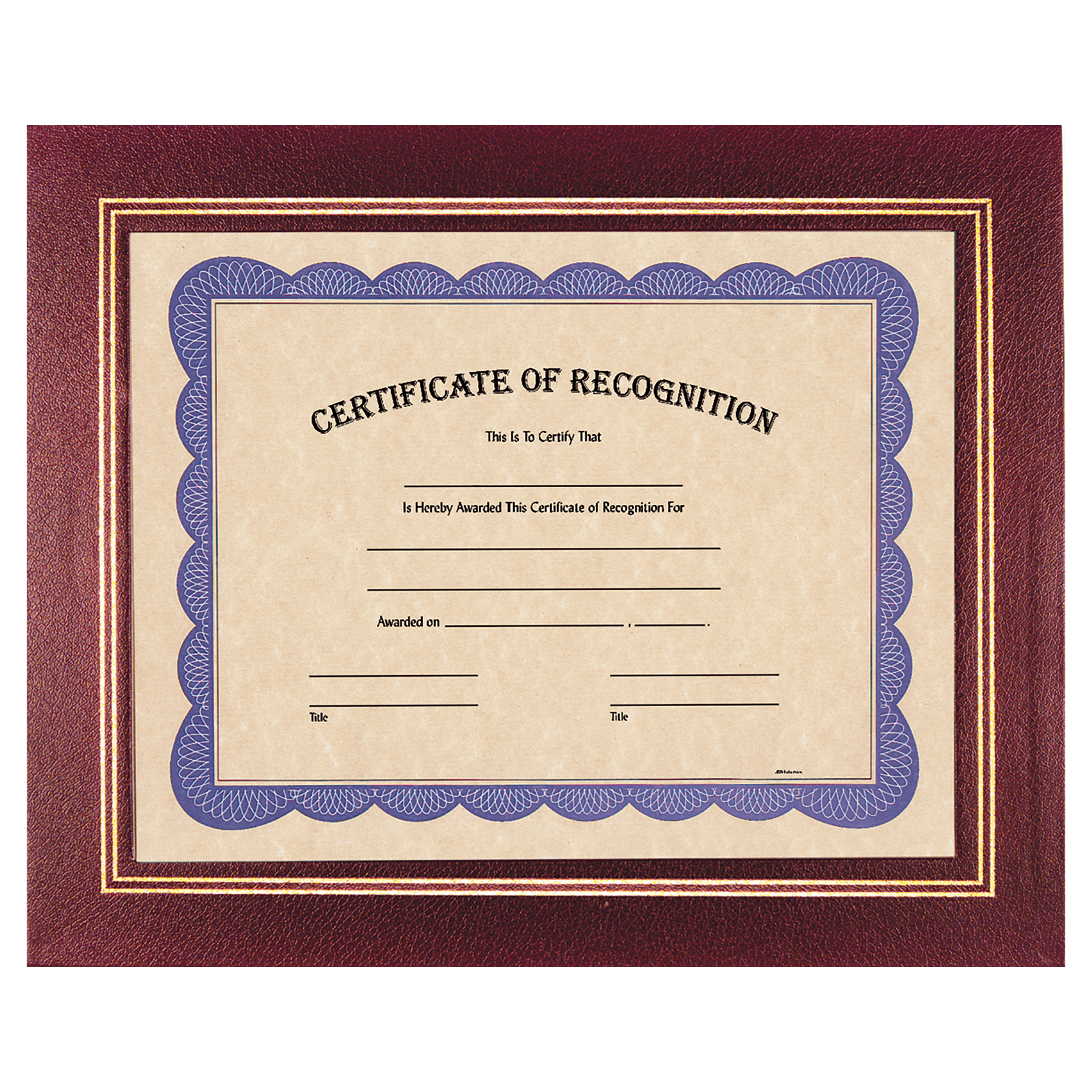 13 1/4" x 10 3/4" Burgundy Certificate Holder