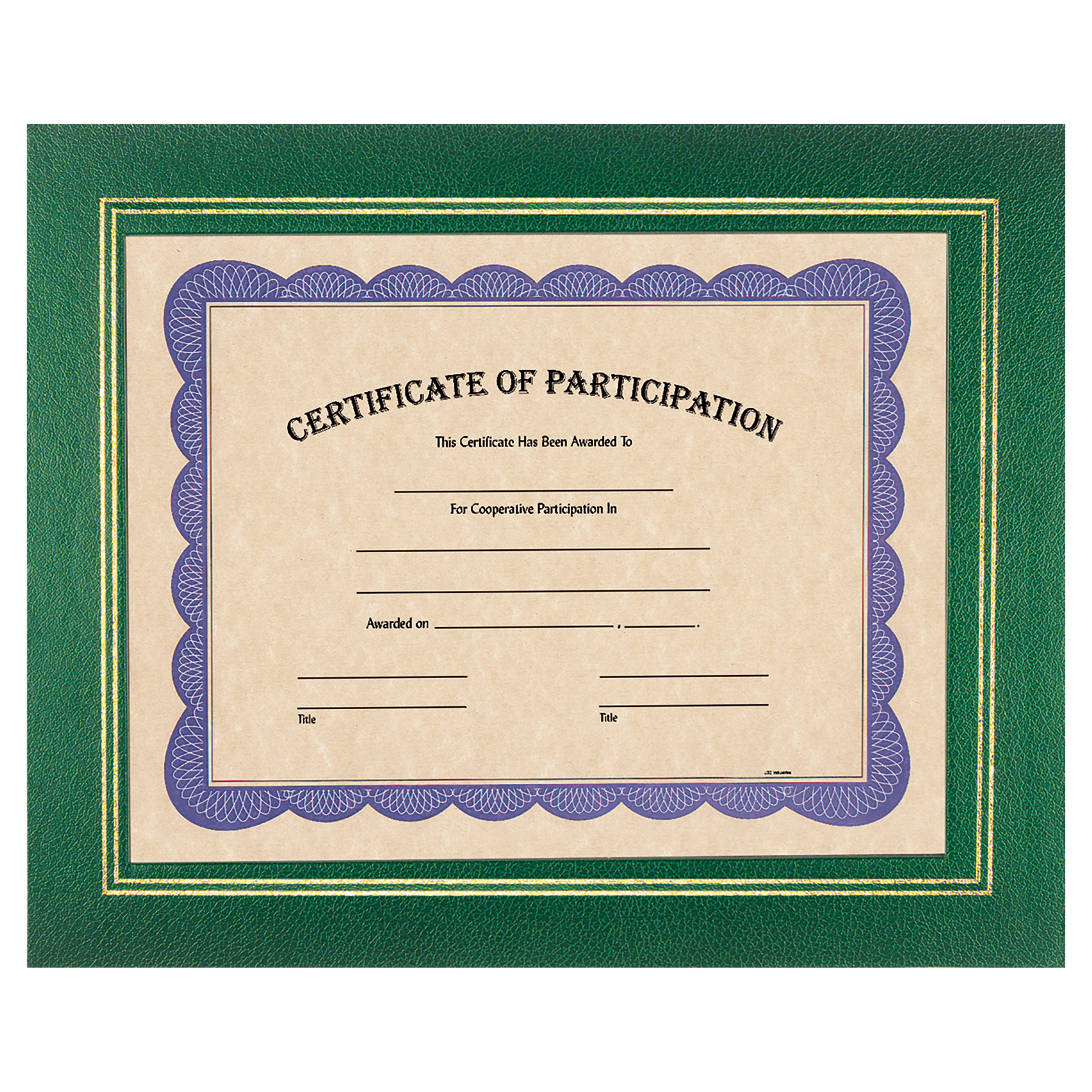 13 1/4" x 10 3/4" Green Certificate Holder