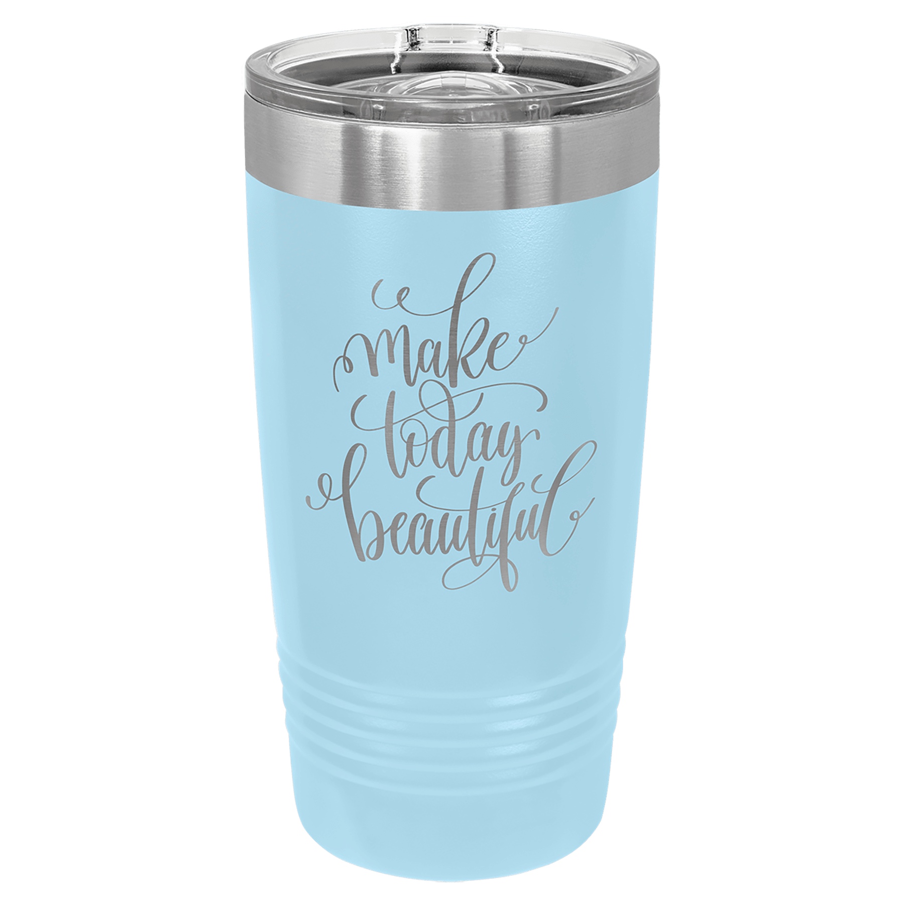 Polar Camel 20 oz. Light Blue Ringneck Tumbler with Slider Lid