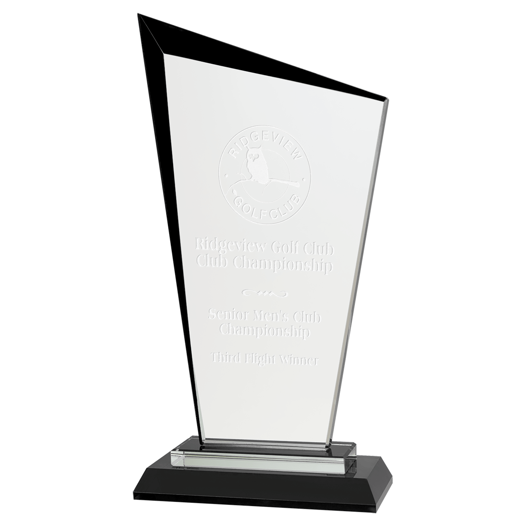 9" Black Razor Glass