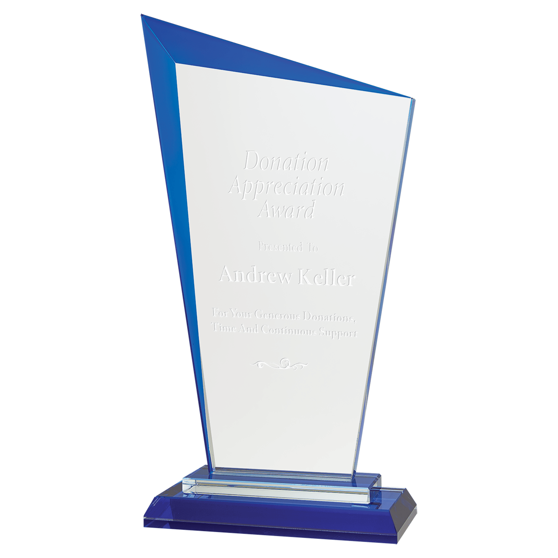 9 1/2" Blue Razor Glass