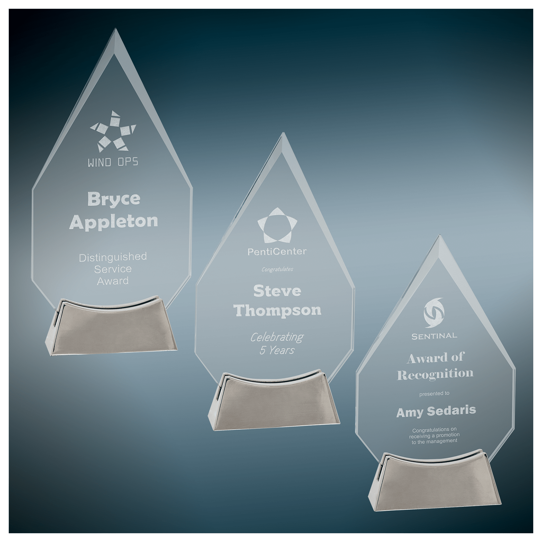 Diamond Platinum Glass with Full Metal Base Sample Set