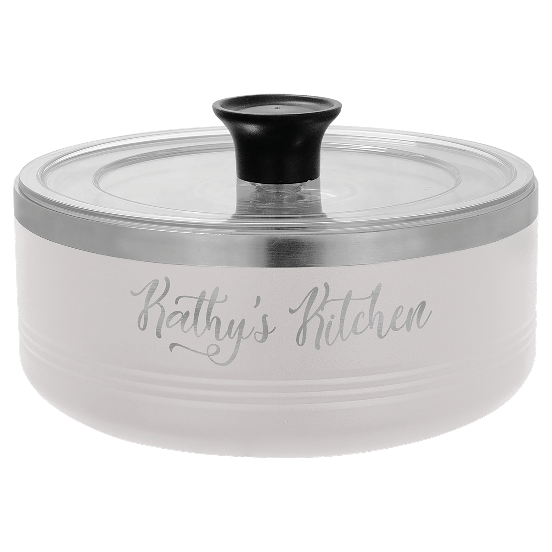 Polar Camel White 1 1/4 Quart Serving Bowl with Lid